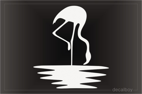 Flamingo Water Decal