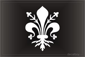 Fleur De Lis Flower Car Decal