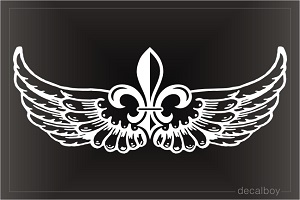 Fleur De Lis Wings Decal