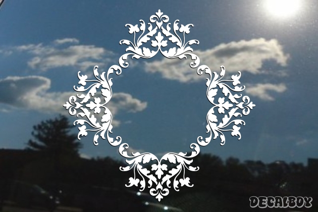 Floral Frame Design Decal