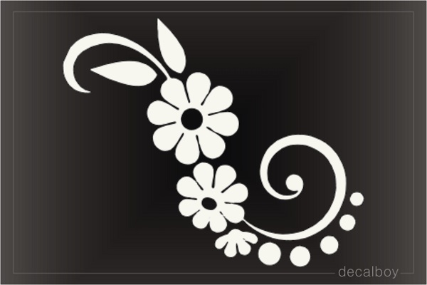 Flower Tattoo 77 Window Decal