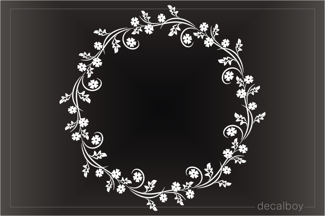 Flower Wreath Decal