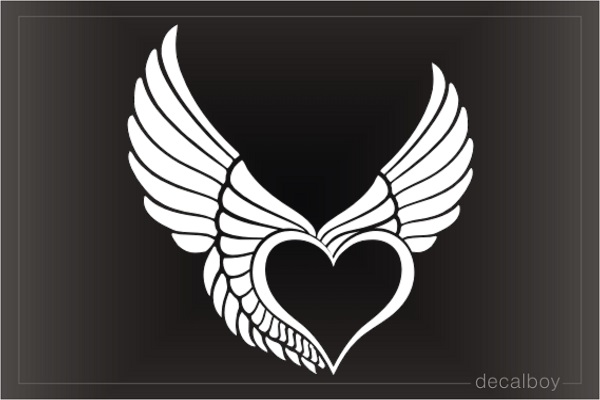 Flying Heart Wings Die-cut Decal