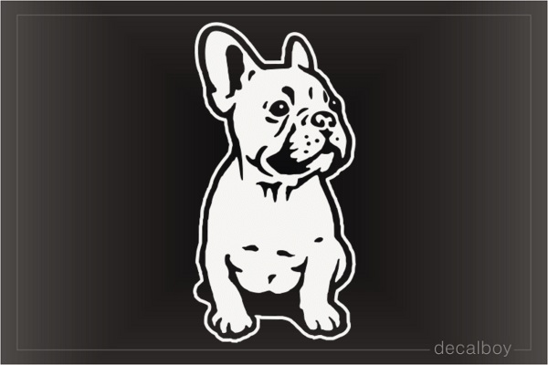 French Bulldog Sitting Decal