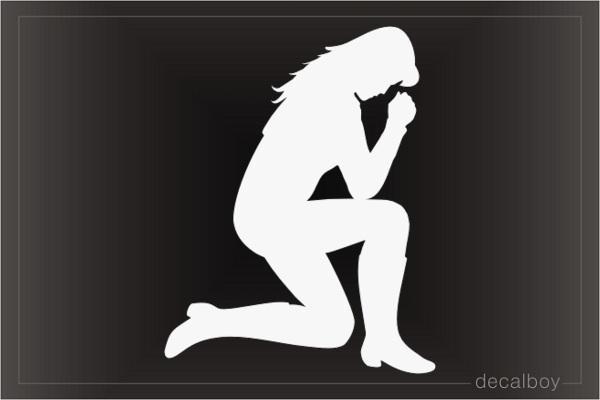 Girl Kneeling Decal