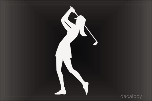 Golfer Girl Decal