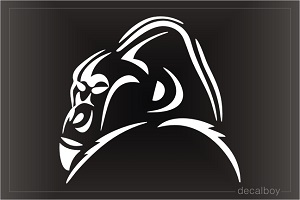 Gorilla Face Window Decal