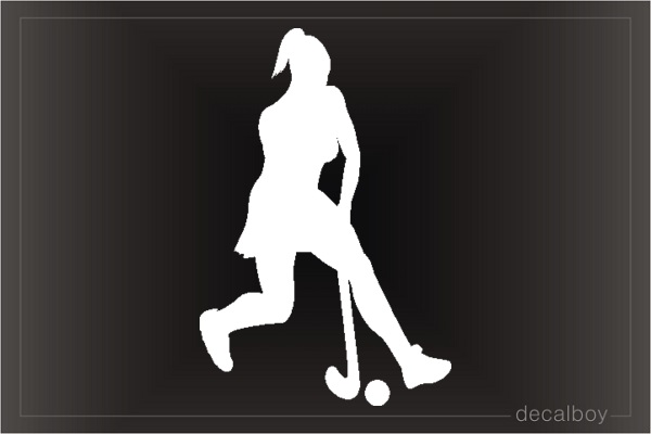 Grass Field Hockey Window Decal