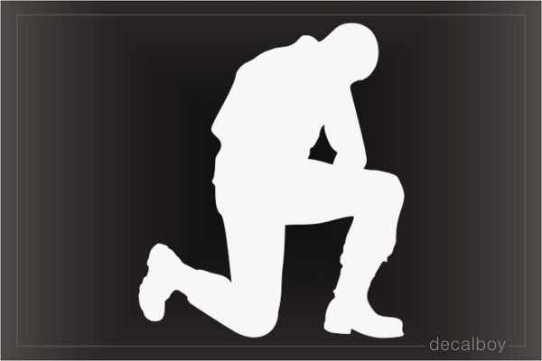 Guy Kneeling Decal