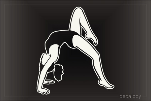 Gymnastics Bridge Position Window Decal