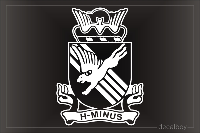 H Minus Parachute Patch Decal