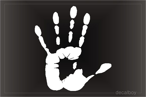 Hand Print Car Decal