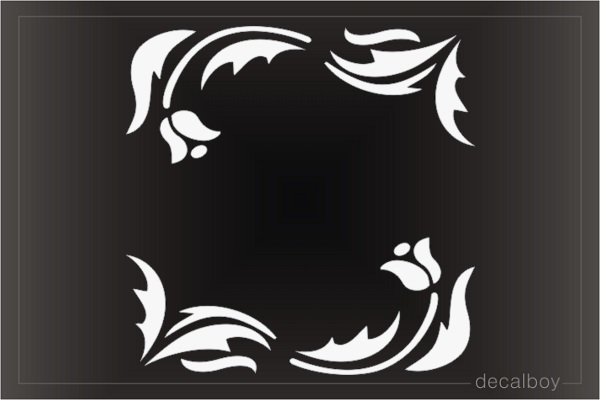 Hawaiian Flower Border Decal