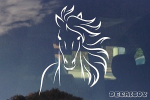 Horse Face Window Decal