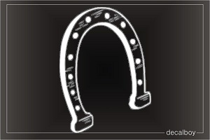 Horseshoe Cast Iron Car Decal