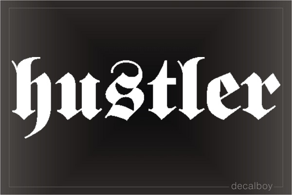 Hustler Car Decal