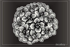 Hydrangea Hortensia Flower Window Decal