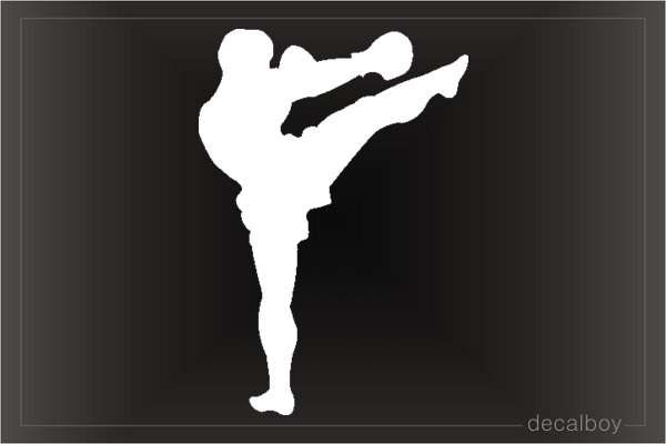 Kick Boxer Window Decal