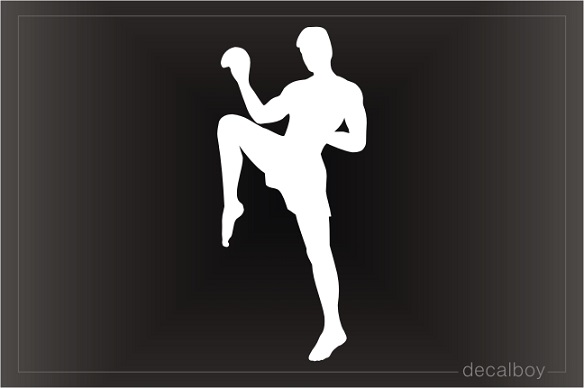 Kickboxing Kickboxer Window Decal