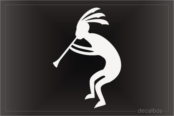 Kokopelli Old Indian Fertility Deity Car Decal