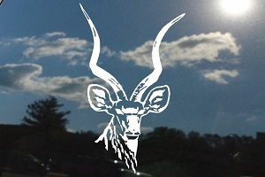 Kudu Head Safari Hunting Window Decal