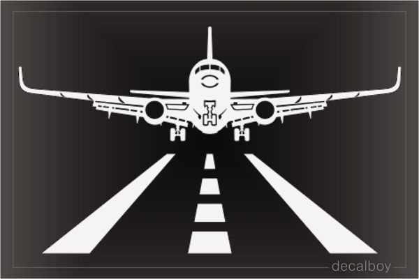 Landing Jet Aircraft Decal