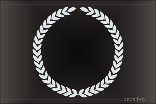 Laurel Wreath Round Decal