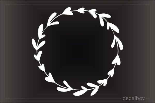 Leafy Wreath Decal