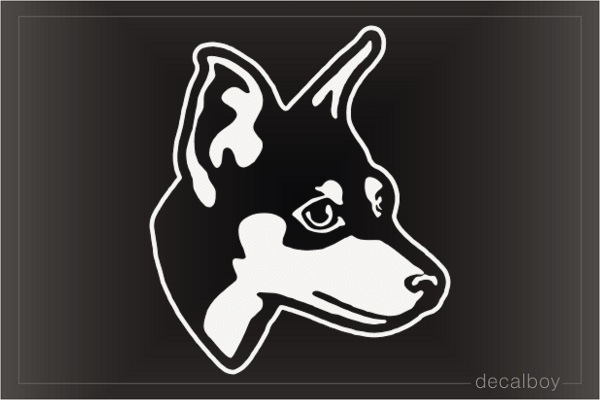 Manchester Terrier Face Decal