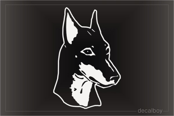 Manchester Terrier Head Decal