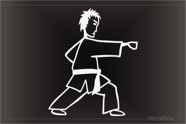 Martial Art Stick Figure Decal