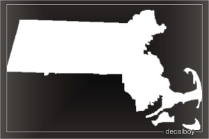 Massachusett Map Car Decal