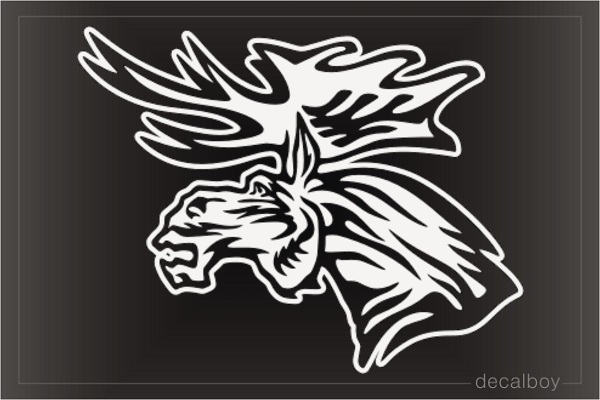 Moose Head Tribal Decal