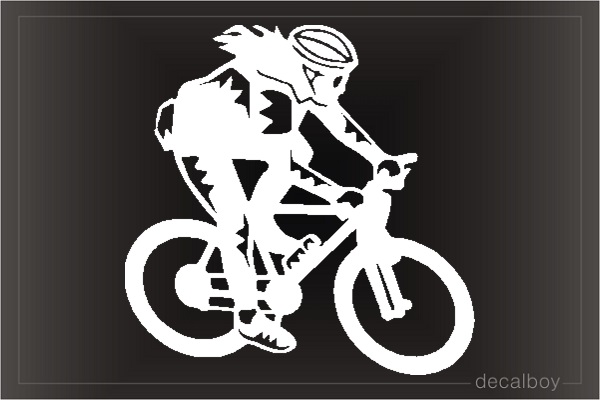 Mountain Biker Window Decal