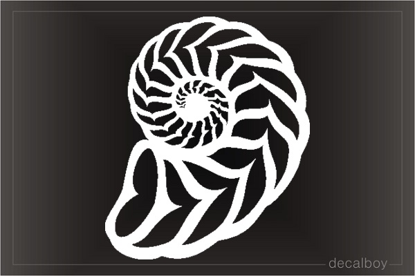 Nautilus Shell Tribal Window Decal