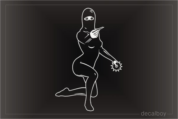 Ninja Girl Character Decal