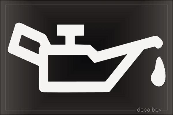 Oil Lube Dispenser Decal