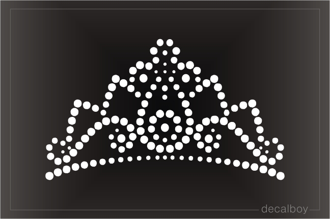 Tiara Pageant Car Window Decal