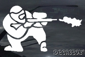 Paintball Shooting Sport Car Window Decal