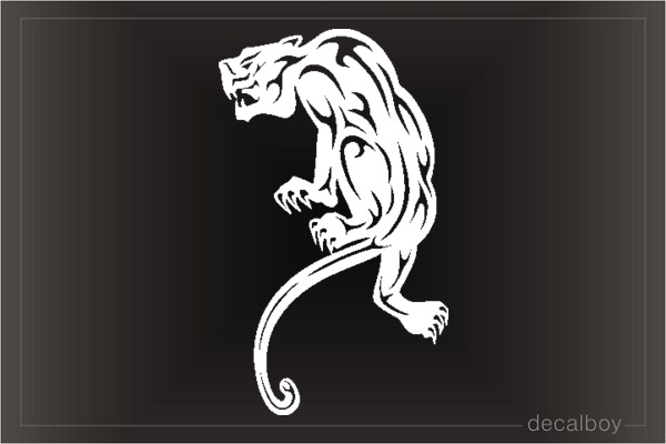 Panthera Leopard Tribal Tattoo Die-cut Decal