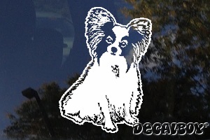 Papillon Dog Window Decal