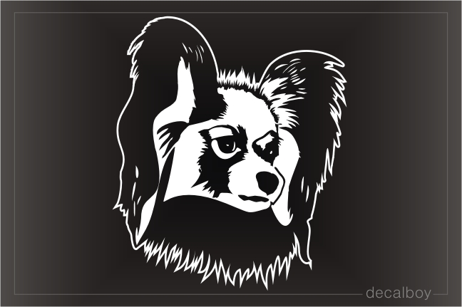 Papillon Outline Decal