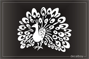 Peacock Bird Window Decal