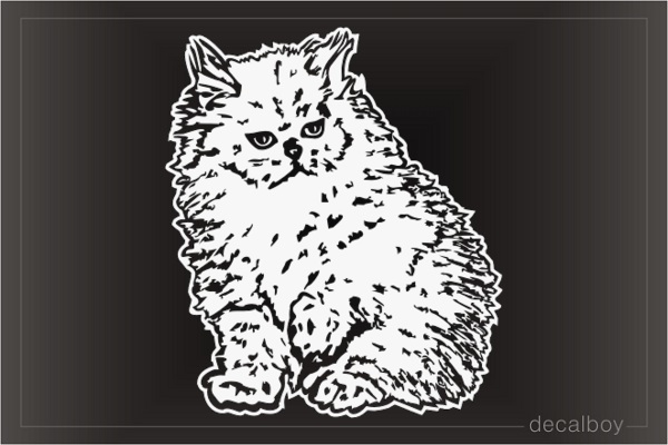 Persian Cat Window Decal