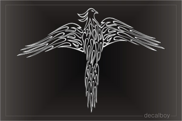 Phoenix Flames Tribal Window Decal