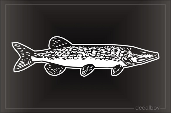 Pike Fish Window Decal