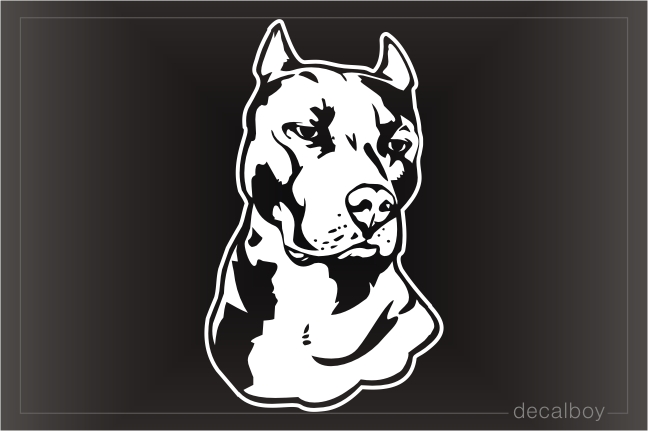 Pitbull Head Window Decal