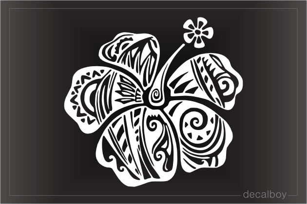 Polynesian Flower Decal