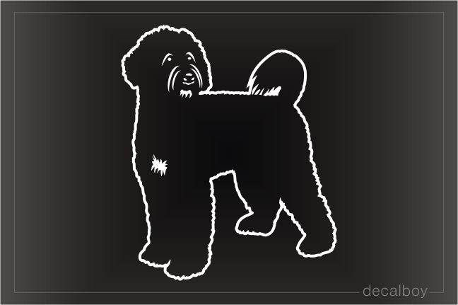 Portuguese Water Dog Car Window Decal