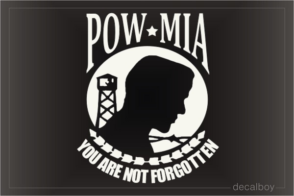 Pow Mia Bar And Shield Decal